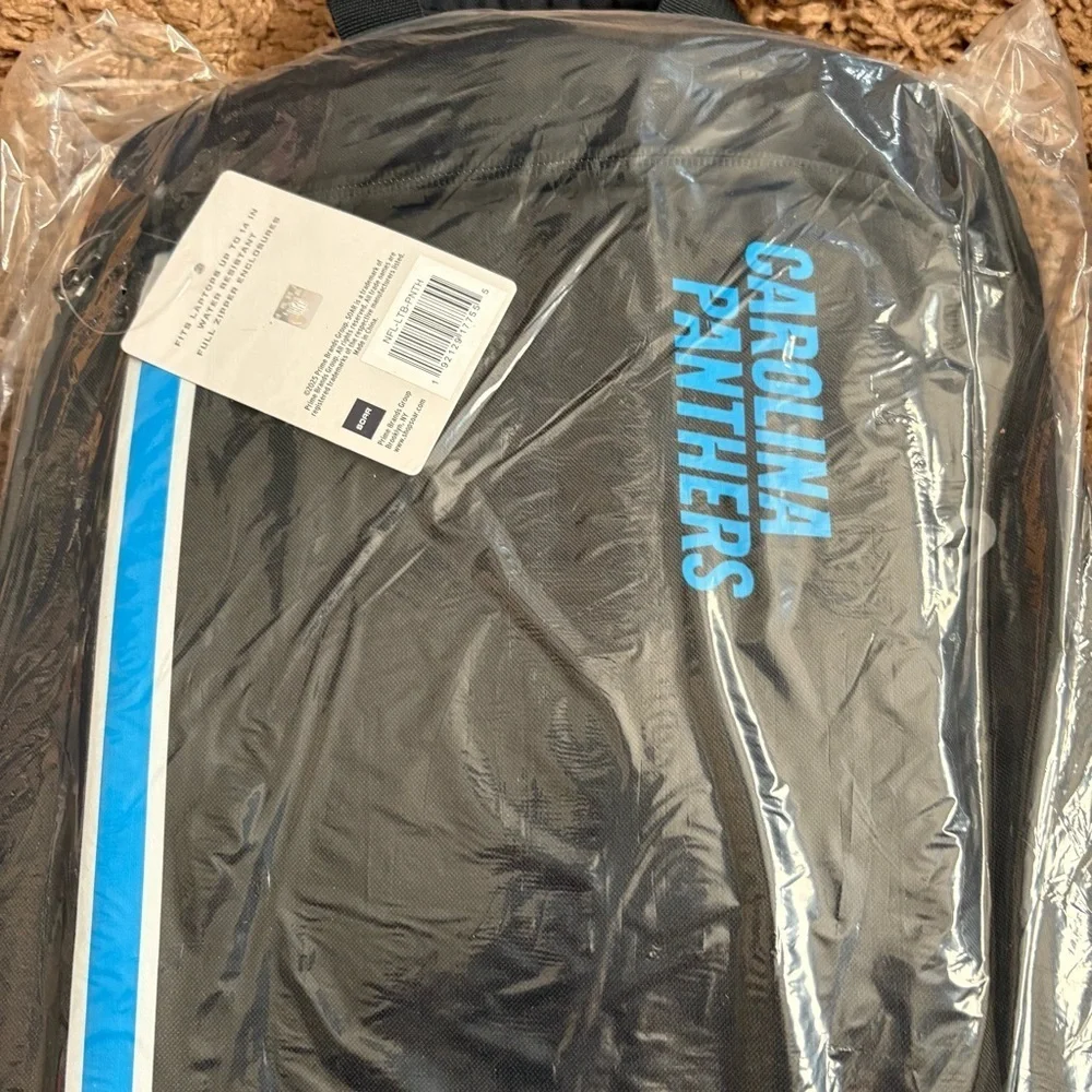 Carolina Panthers Book Bag Backpack Laptop NEW NFL Black Blue College